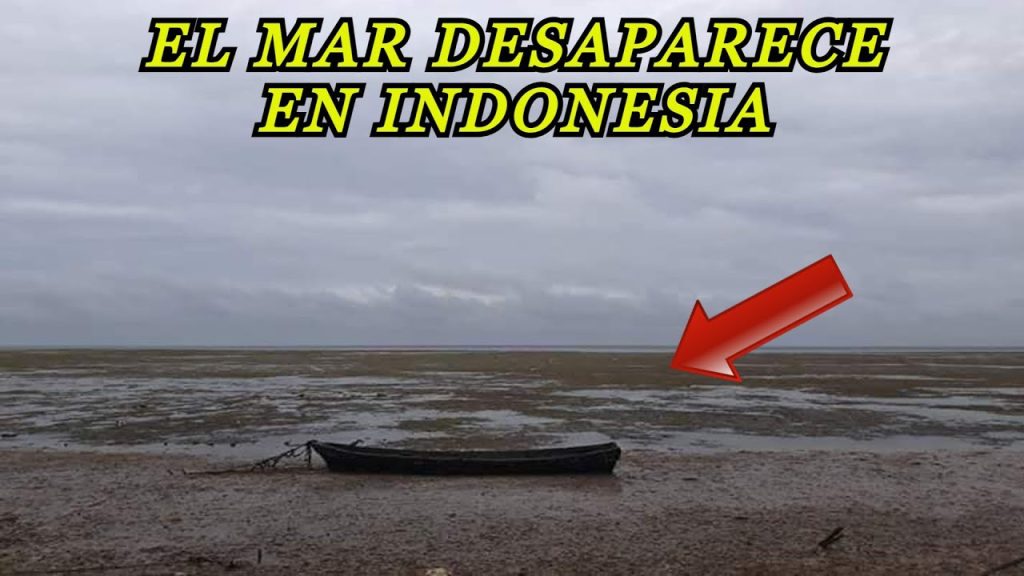 mar desaparece en indonesia